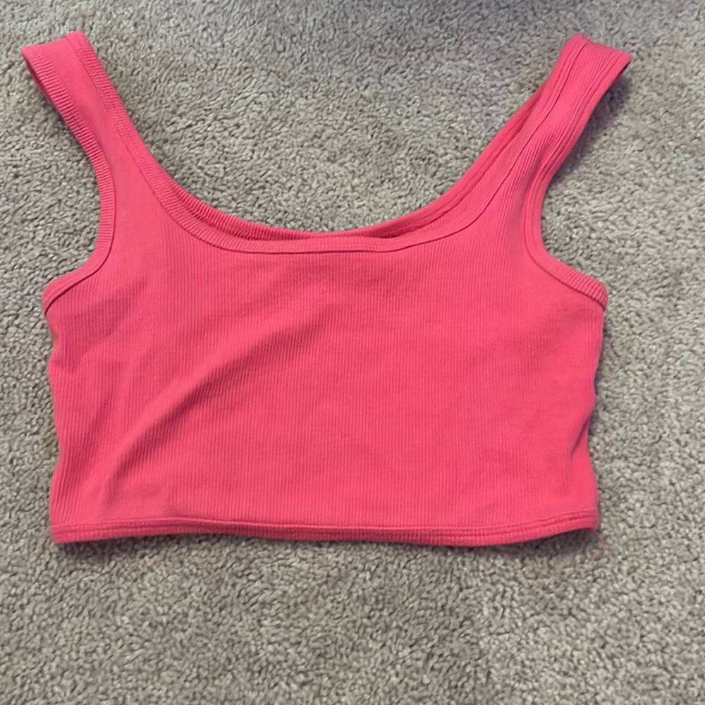 garage pink tank top “britt cropped tank”
